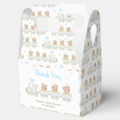 Bear Blue Train Baby Dusche Vielen Dank Geschenkschachtel (Geöffnet)