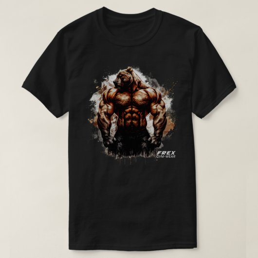 Bear Bodybuilding Fitness Gym Wear T-Shirt (Design vorne)