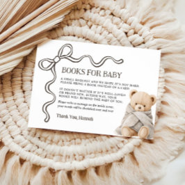 Bear Books for Baby Card  Begleitkarte