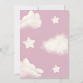 Bear Bow Baby Girl Shower Einladung abwarten (Rückseite)