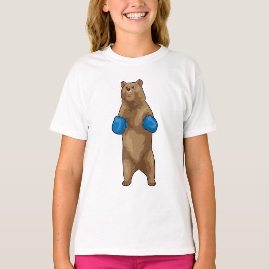 Bear Boxer Boxhandschuhe T-Shirt (Vorderseite)