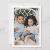 Bear Boy Girl Twins - Foto 1. Geburtstag Einladung (Rückseite)