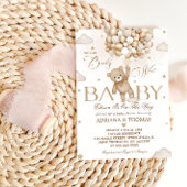 Bear Brown Gender Neutral Baby Dusche Einladung