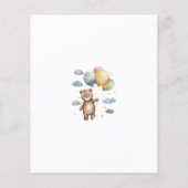 Bear Budget Baby Shower Einladung abwarten (Rückseite)