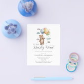 Bear Budget Baby Shower Einladung abwarten Flyer (Einzeln)
