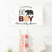Bear Buffalo Kariert Baby Dusche Banner (Insitu)