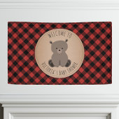 Bear Buffalo Karierte Babydusche Willkommen Banner