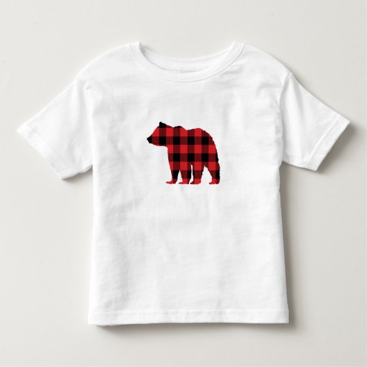 Bear Buffalo Karo Muster Silhouette Kleinkind T-shirt (Vorderseite)