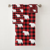 Bear Buffalo Karo Pattern Badetuch Set (Insitu)