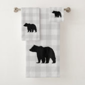 Bear Buffalo Karo Pattern Badetuch Set (Insitu)