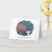 Bear Bunny Romantic I Liebe Sie Valentinstag Karte (Gelbe Blume)