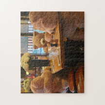 Bear Cafe Puzzle, 11" x 14", 252 pieces