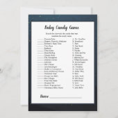 Bear Candy Match Baby Showspiel Einladung (Vorderseite)