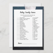 Bear Candy Match Baby Showspiel Einladung (Vorderseite)