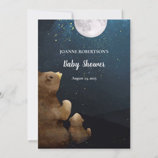 Bear Candy Match Baby Showspiel Einladung (Rückseite)