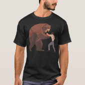 Bear Challenge - Funny Man vs Wild Bear Fight outd T-Shirt (Vorderseite)