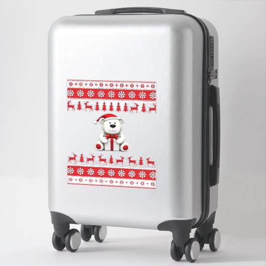 Bear Christmas Christmas (1) Aufkleber (Koffer)