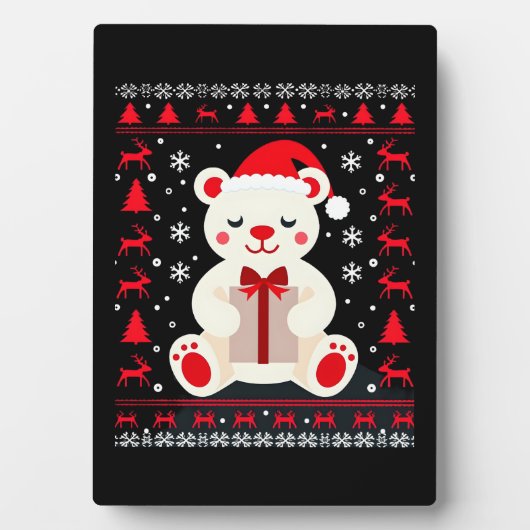 Bear Christmas Christmas (1) Fotoplatte (Vorderseite)