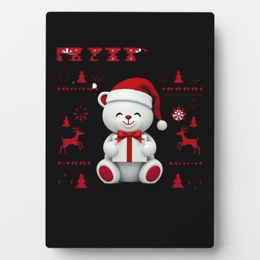 Bear Christmas Christmas (2) Fotoplatte (Vorderseite)