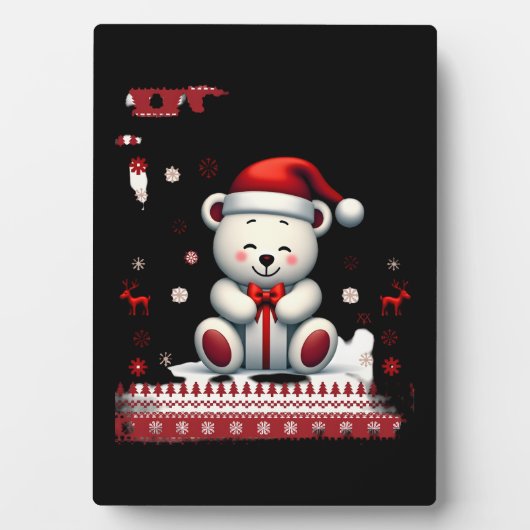 Bear Christmas Christmas (4) Fotoplatte (Vorderseite)