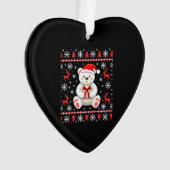 Bear Christmas Christmas Ornament (Vorderseite)
