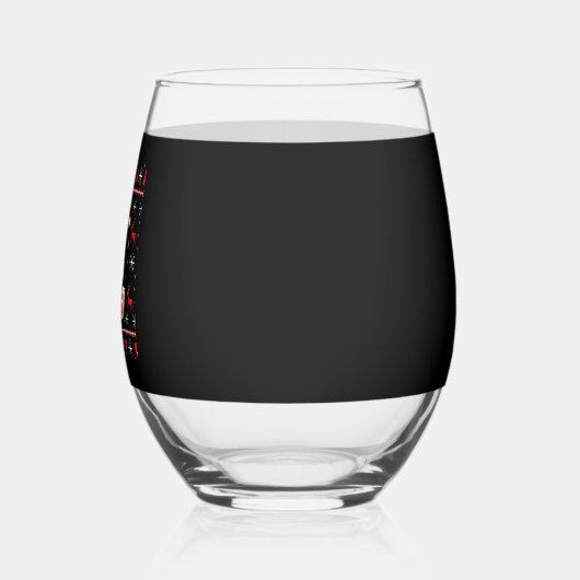 Bear Christmas Christmas Weinglas Ohne Stiel (Links)