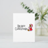 Bear Christmas Feiertagspostkarte (Stehend Vorderseite)