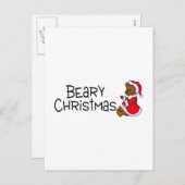 Bear Christmas Feiertagspostkarte (Vorne/Hinten)