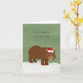 Bear Christmas Karte (Gelbe Blume)
