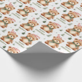 Bear Christmas Personalisiert Wrapping Paper | Nie Geschenkpapier (Ecke)