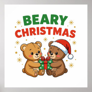 Bear Christmas Poster