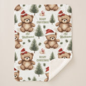 Bear Christmas Sherpadecke (Vorderseite)