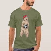 Bear Christmas Soccer T-Shirt (Vorderseite)