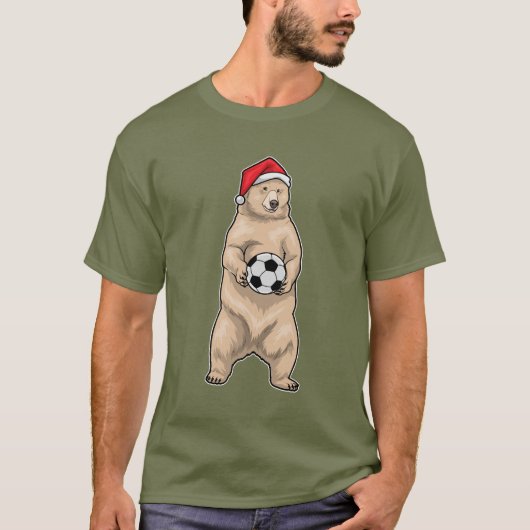 Bear Christmas Soccer T-Shirt (Vorderseite)