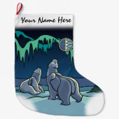 Bear Christmas Strumpf Custom Bären Cub Strumpf Großer Weihnachtsstrumpf (Vorderseite)