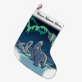 Bear Christmas Strumpf Custom Bären Cub Strumpf Großer Weihnachtsstrumpf (Vorderansicht (hängend))