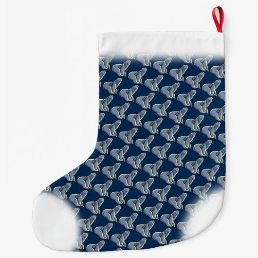 Bear Christmas Strumpf Custom Bären Cub Strumpf Großer Weihnachtsstrumpf (Rückseite)