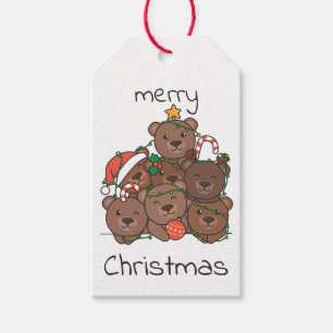 Bear Christmas Tree Funny Animal Christmas Holiday Geschenkanhänger