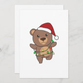 Bear Christmas Winter Animals Bears Feiertagskarte (Vorne/Hinten)