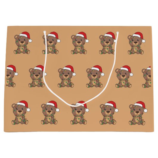 Bear Christmas Winter Animals Bears Große Geschenk Geschenktüte (Vorderseite)