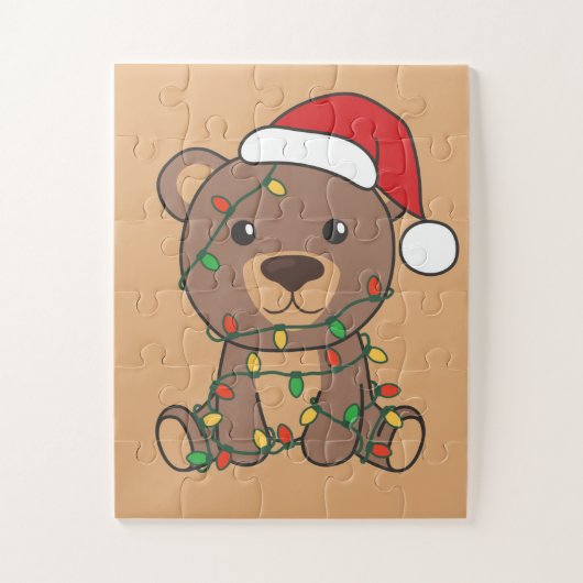 Bear Christmas Winter Animals Bears Jigsaw Puzzle (Vertikal)