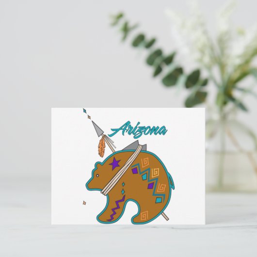Bear Clan Arrow Postkarte (Stehend Vorderseite)