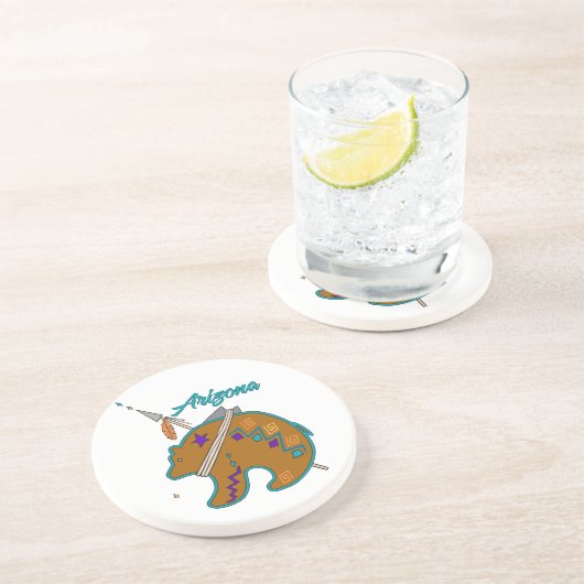 Bear Clan Arrow Sandstein Untersetzer (Seite)