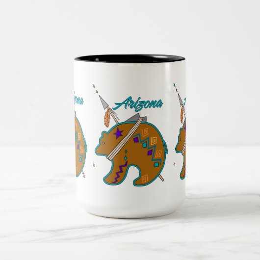 Bear Clan Arrow Zweifarbige Tasse (Mittel)