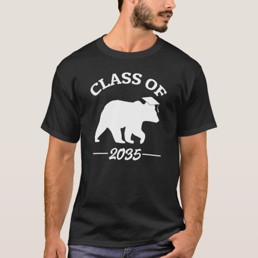 Bear Class Of 2035 Grow with Me Kindergarten To Gr T-Shirt (Vorderseite)