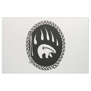 Bear Claw Fabric Tribal Bären Kunstwerk Stoff