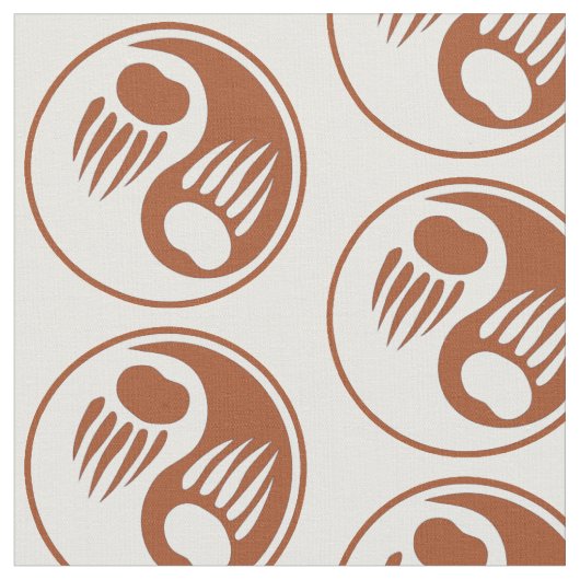 Bear Claw Yin Yang Fabric Stoff (Nahaufnahme)