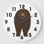 Bear Clock Große Wanduhr (Vorderseite)