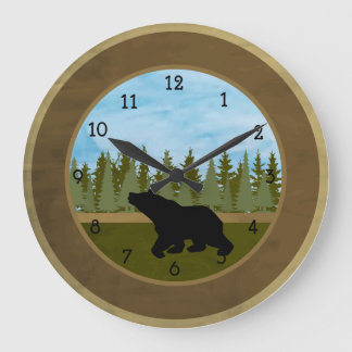 Bear Clock Große Wanduhr