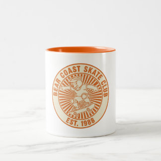 Bear Coast Skate Club cup, Vintage 1988 Style Zweifarbige Tasse